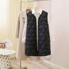 Light down vest women's medium and long V-neck autumn and winter vest light down liner winter thermal vest large size