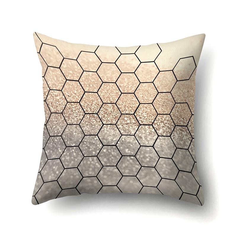 Nordic Pillow Ins Style Polyester Pillow Case Car Decoration Home Printed Car Waist Cushion Pillow Case