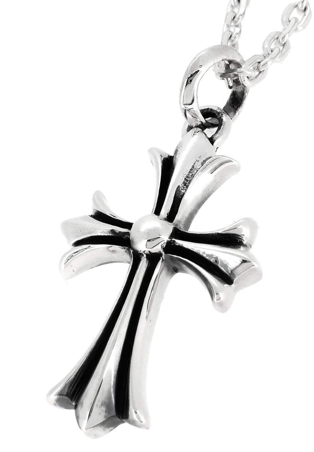 

Shinjuku Ginnokura Lily Cross Silver 925 Necklace Pendant Cross Cross Lily Flare Lily Fleur de Lis (with chain) Men s