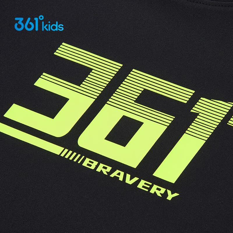 361 Degrees Boys Quick-Dry Breathable Logo Sports T-Shirt