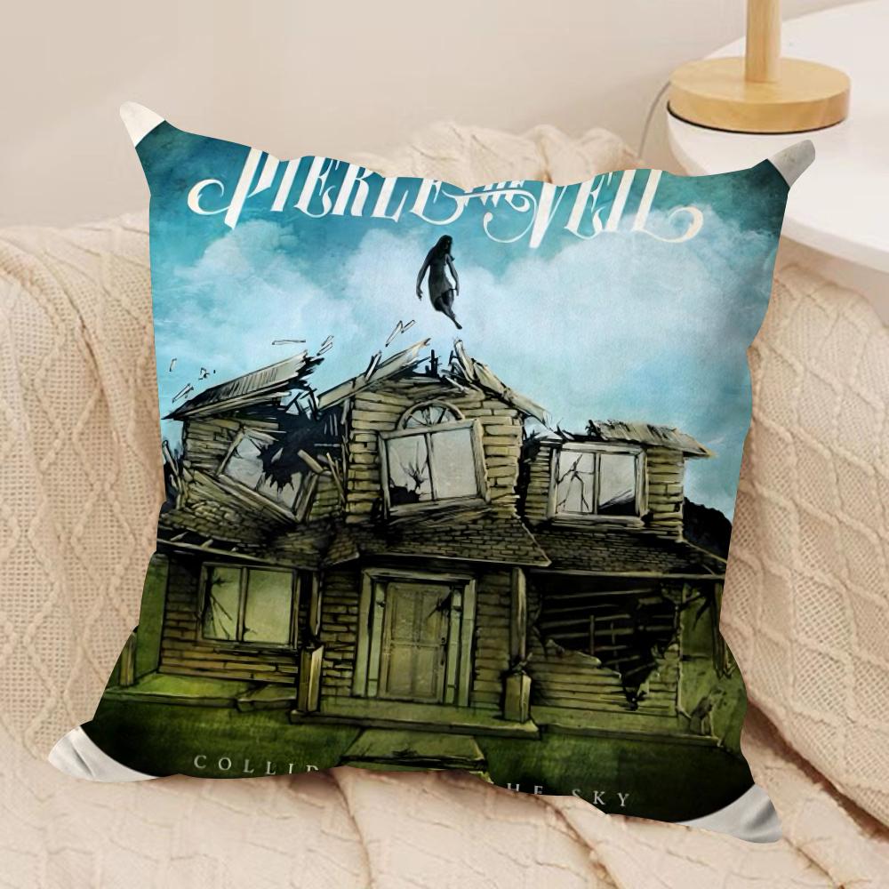 Pierce The Veil Cushion Cover Silky Short Plush Double-Sided Printed Pillow Case for Sofa All Seasons Home Decor Gift
