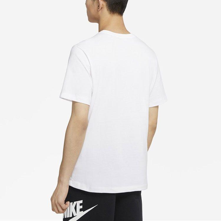 Nike T Shirts Men's White Crew Neck Moderate Straight Fit AR5007-106