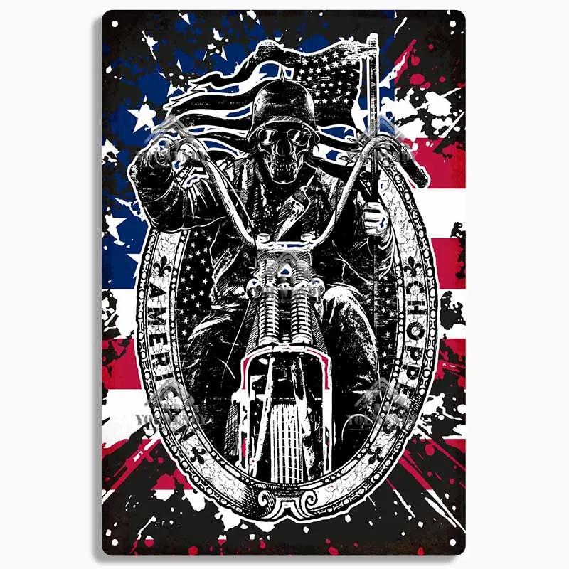 Born to Ride Motorcycle Tin Signs, Retro Metal Sign Plaque, Vintage Wall Decor, Garage, Bar, Man Cave, Decorative Plate