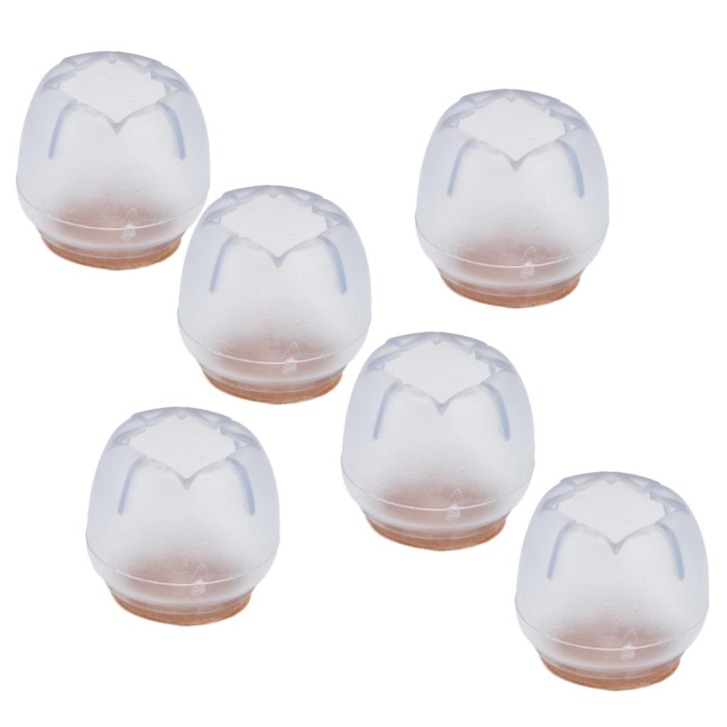 40PCS Chair Leg Protector Thickened Silicone Table Leg Cover Transparent Non Slip Furniture Leg Protector