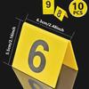 10PCS Evidence Markers Acrylic 1 To 10 Crime Scene Markers Tents Table Number Cards for Detective Game Party