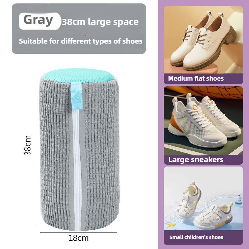 

Washing Shoes Bag Padded Net Laundry Shoes Protector Fluffy fibers Polyester Washing Shoes Machine Laundry Bag Drying Bags серый