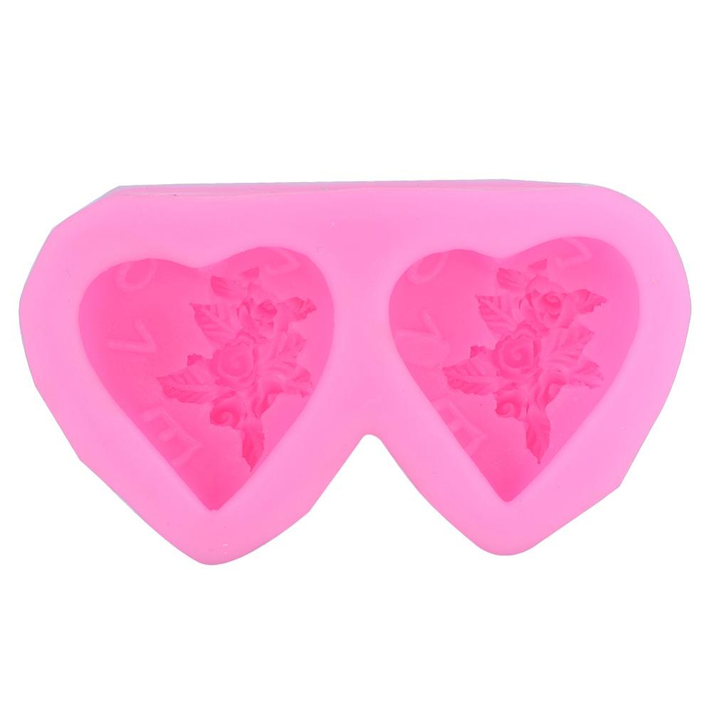 Silicone Rose Heart Silicone Mold Non Stick Soap Mold New Flower Embossing Mold  Resin Craft