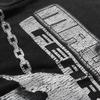 Summer Men's and Women's Majestik Fearless Grim Reaper Skull Vintage Washed Oversized Tee