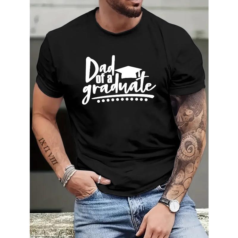 

Европейские размеры Печать Папа выпускника , Мужская футболка с круглым вырезом и коротким рукавом, Простой стиль, Модная футболка стандартного кроя S чёрный