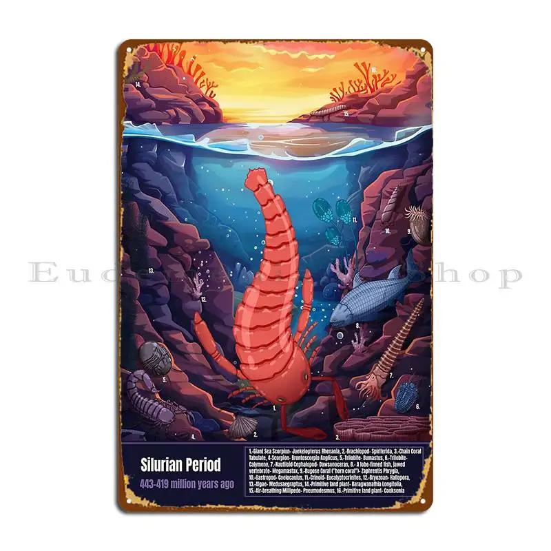 Silurian Period Animals And Plants Metal Sign Customize Party Funny Cinema Party Tin Sign Poster