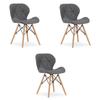 LAGO Eco-leather Chair - Gray X 3