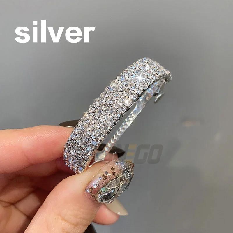 Exquisite Diamond Hairpin Elegant Temperament Clip Stylish Ponytail Buckle Fashion Headpiece for Women