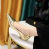 Fashion Mid-Heels 3.5cm Women's Shoes Slim Heels Shallow Mouth Ladies Pumps Ladies Single Stiletto Sexy Banquet Shoes Zapatos De Mujer