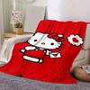 1pc. Hello Kitty Red Background Cute Cartoon Blanket - Perfect for Home, Office, Outdoor Use, Gift Idea, Suitable for Al