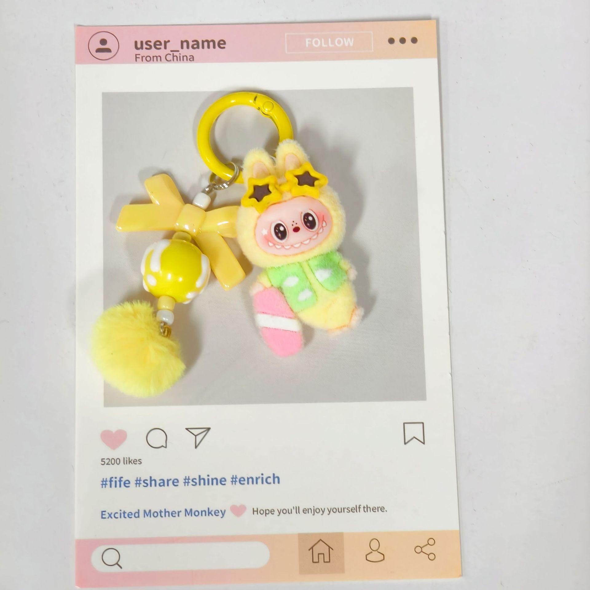 Флокированная волновая доска для серфинга, брелок в виде кролика, сделай сам, ювелирное изделие, флокированная кукла, настольное маленькое украшение