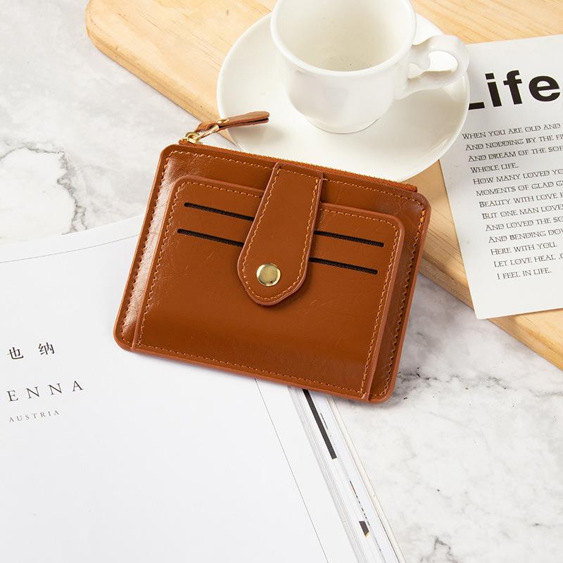 Women's Wallet New Short Card Bag Zipper Small Change Bag Women's Earphone Storage Bag Student