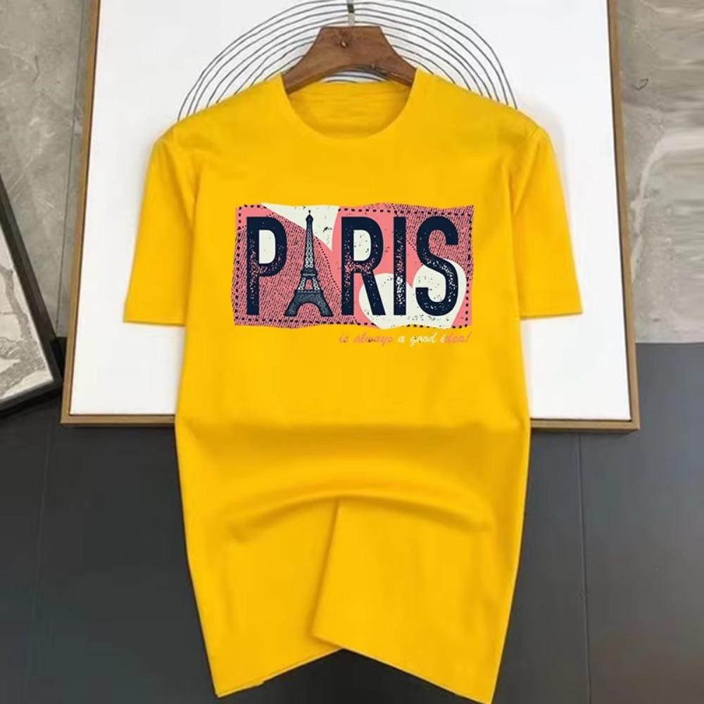 Luxury Print T-shirts Summer Men's Tshirt O-Neck Short Sleeve 100% Cotton Street Fashion Casual Top Women's Y2K