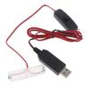 2M USB Type C To AM3/LR6/AA Dummy Battery Power Cable With Switch for Radio LED