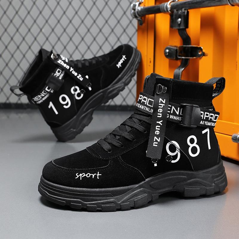 Fashion Men's Boots 2025New Breathable Canvas High Top Boots Outdoor Non Slip Men Hiking Boots Lace Up High Top Sneakers Male Ankle Boot