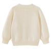 Spring and Autumn Round Neck Handmade Flower Children's Knitted Cardigan Long Sleeve Jacket Girls Baby Sweater