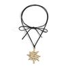 Fashion Vintage Chic Sun Shaped Pendant Necklace for Women Bohemia Vogue Golden Choker Fashion Jewlery Accessories Party Gifts