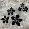 3pcs Pretty Flower Car Stickers for Auto Rear Window Bumper Body Helmet Cover Scratches Waterproof Blossom Motorcycle Decals
