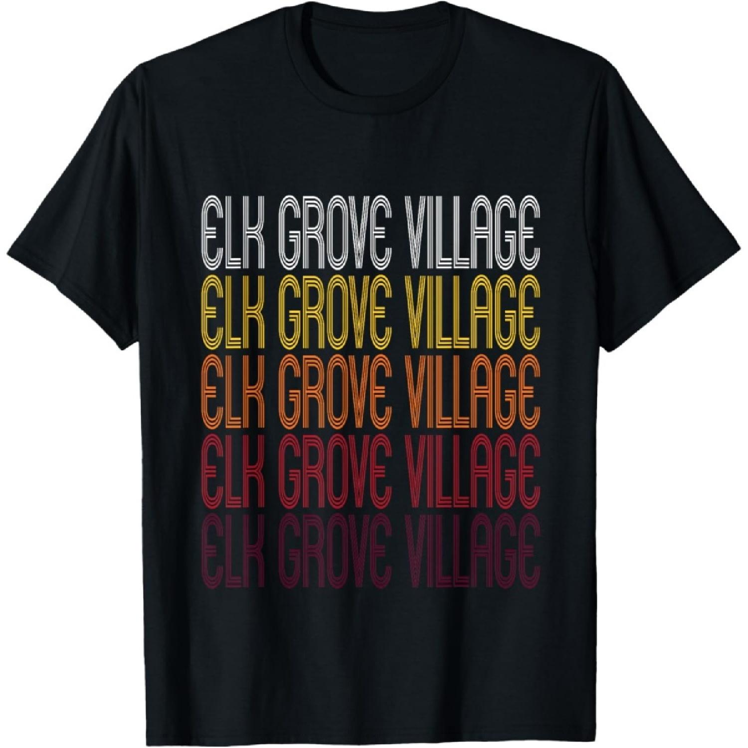 Elk Grove Village, IL _ Vintage Style Illinois T-shirt S