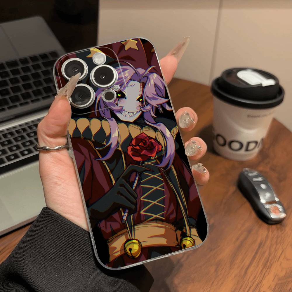 Anime The Freak Circus Pierrot Transparent Phone Case For IPhone 16 15 14 13 12 11 Pro Max Plus Soft Cover