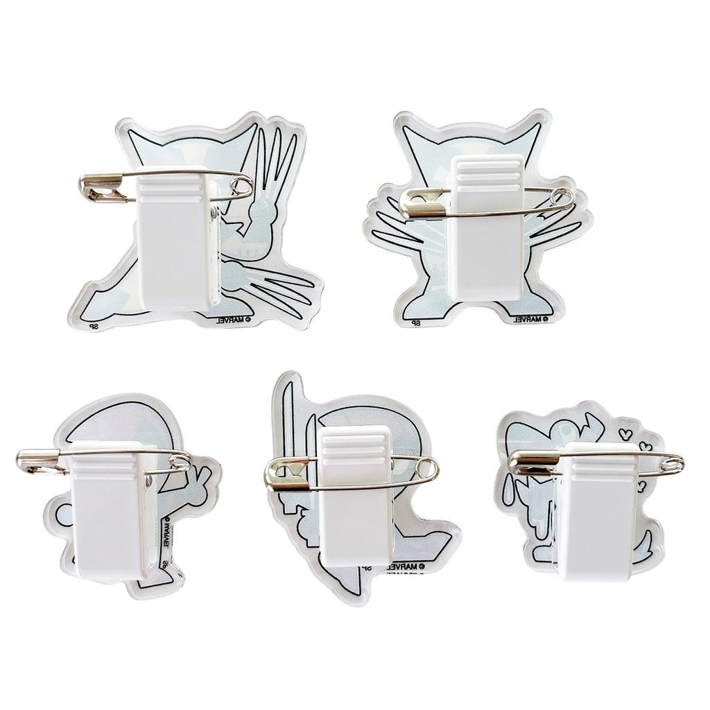 Small Planet Marvel Acrylic Badge SD Complete Set of 5 "Deadpool & Wolverine"