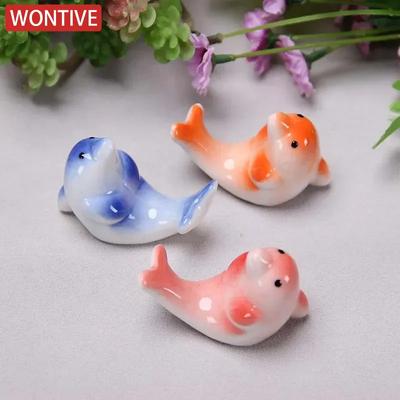 1-3PCS Dolphin Creative Ceramic Chopstick Holder Crafts Spoon Rest Holders Fish-Shape Tableware Chopsticks Desktop Accessories