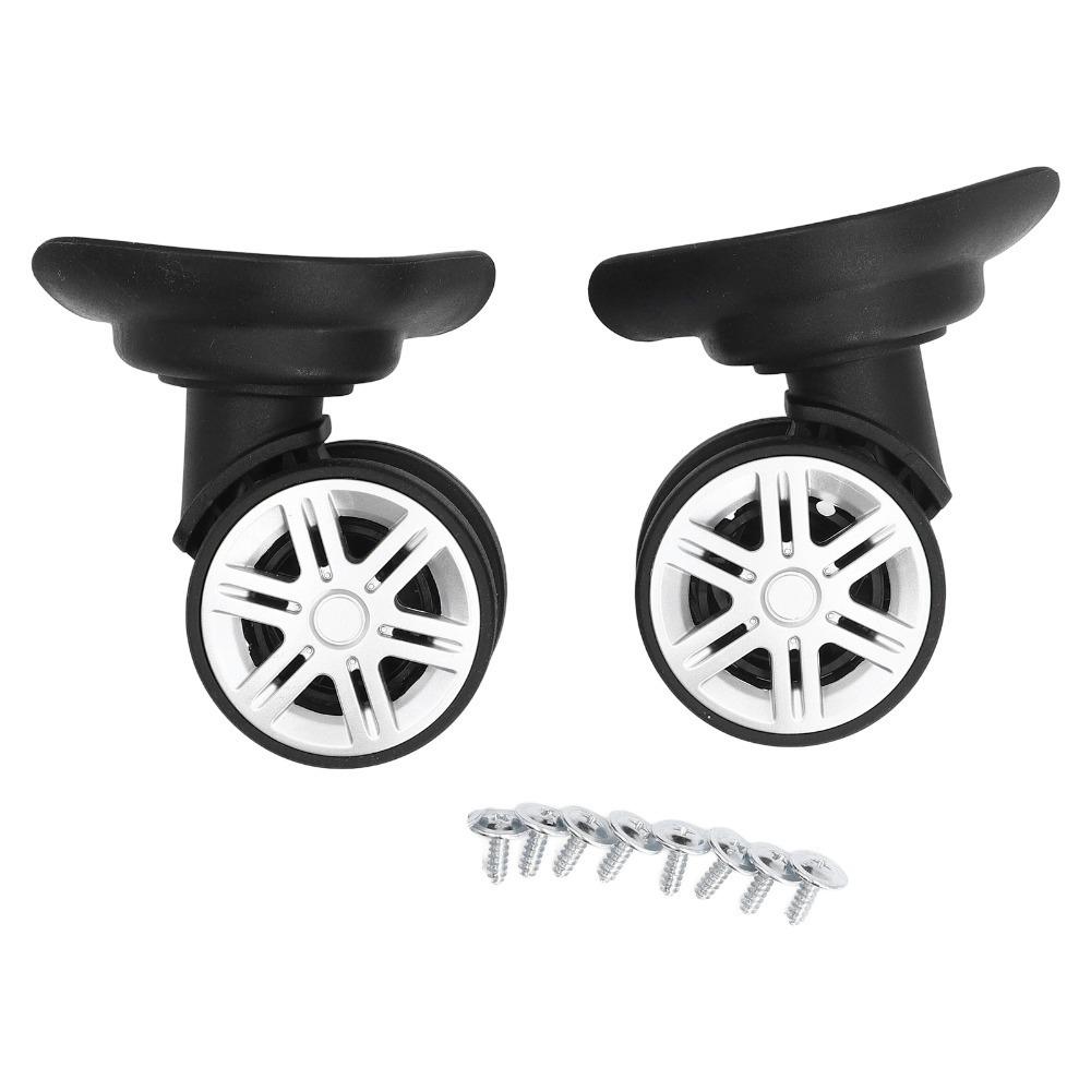 

1 Pair 360 Degree Rotation Luggage Wheel Spare Part Low Noise Easy to Install Universal Suitcase Castor Suitcase Wheels чорний
