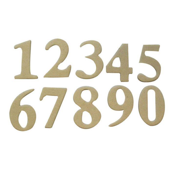 Chiffres en carton - GRAINE CRÉATIVE - 4 cm - Lot de 20 - Décoratifs - Mixte