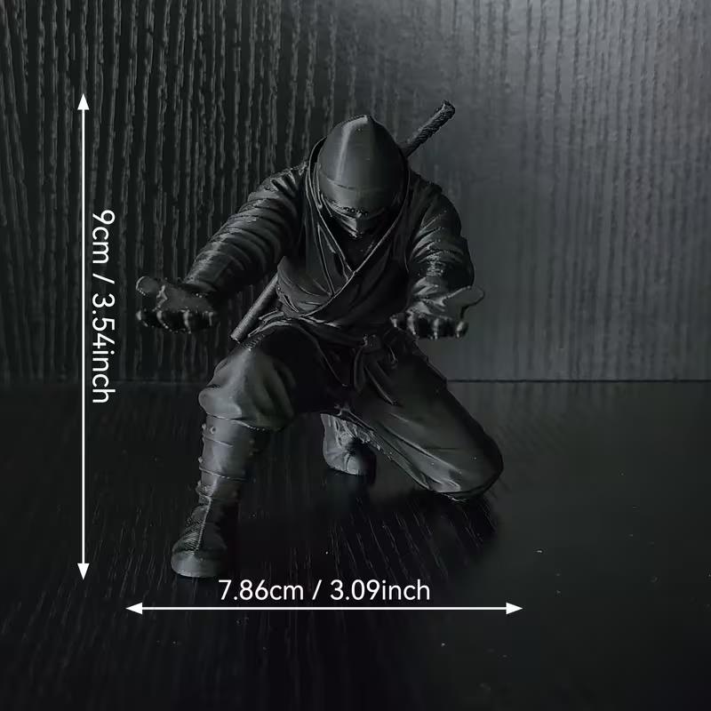 1pcs 3D Printed Ninja Pen Holder, Non-Slip Desk Organizer, Space-Saving Gift for Office/Home