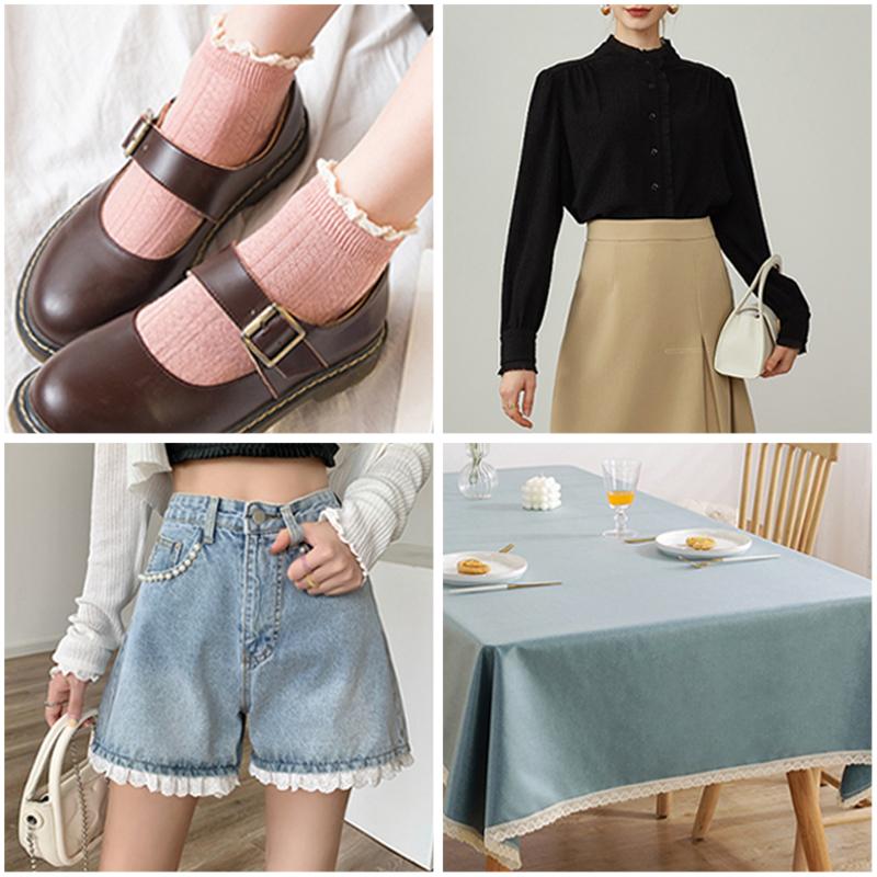 5m Elastic Lace DIY Clothing Neckline Cuff Cloth Strips Clothes Hem Decorative Trim Ribbons Party Dress Decoration Sewing Fabric