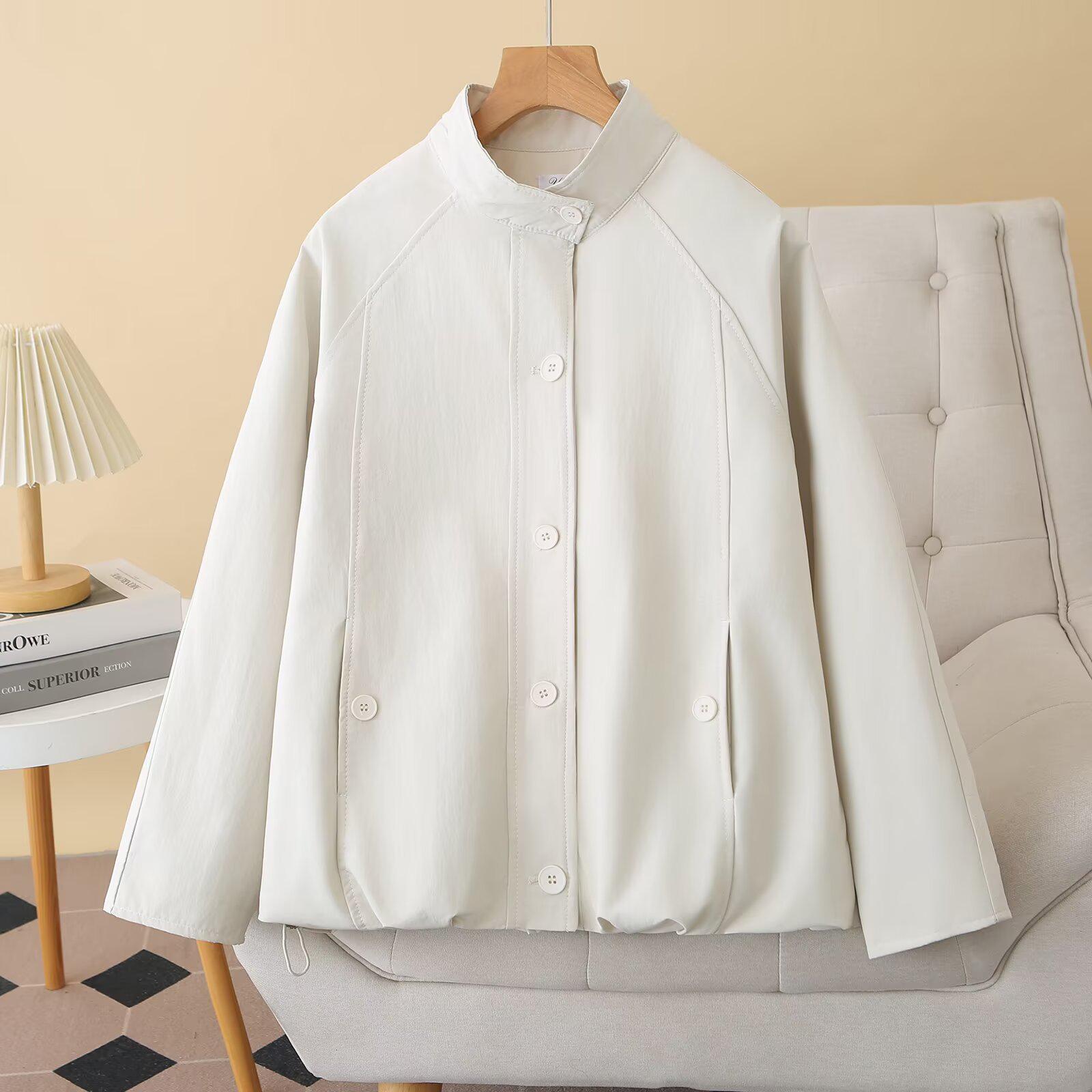 2026 Early Spring Plus Size Women s Stand Collar Slimming Fashion Coat Cardigan XL