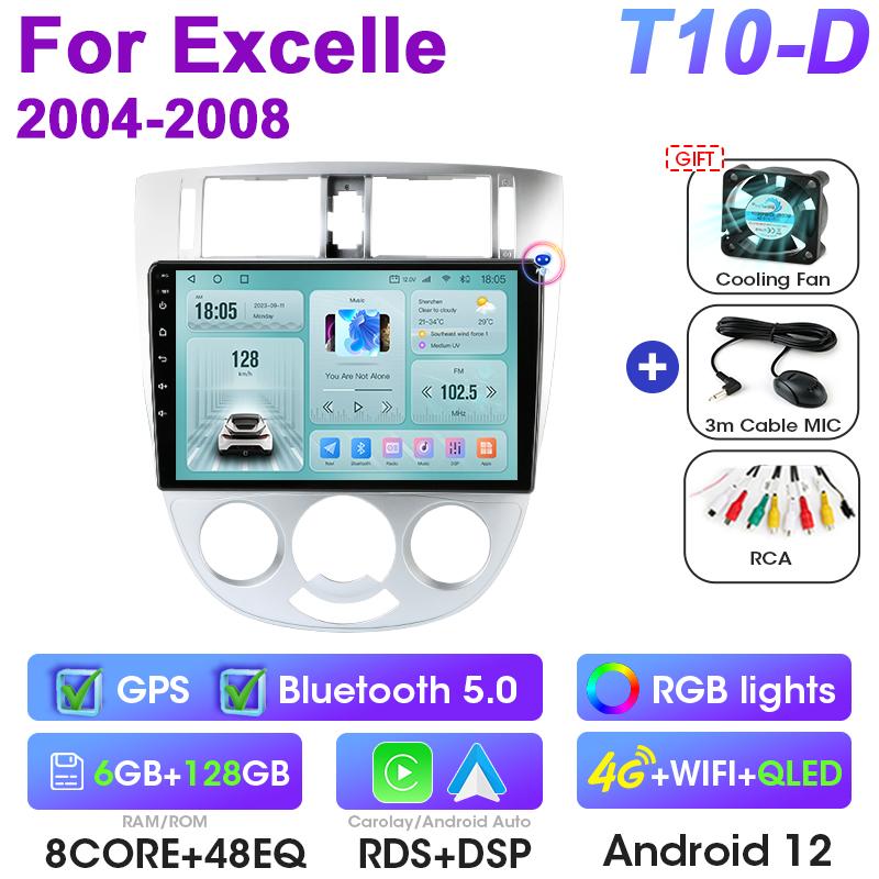For Chevrolet Lacetti J200 For Buick Excelle Hrv For Daewoo Gentra 2 2 Din Android 12 Car Radio Multimedia Video Player Carplay