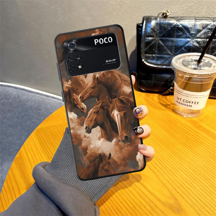

Чехол для телефона Funda для Xiaomi Poco F8 X3 X4 X5 X7 Pro F1 M5 C61 C75 M3 M4 M7 Pro F3 C50 C71 Крутая Лошадь Poco C50