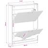 Wall Mounted Shoe Cabinet HOORN 71 x 17 x 86 cm Engineered Wood