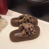 Thick Bottom Heightened Leopard Print Fluffy Slippers Women's Autumn and Winter New Design Sense Niche Cross Casual Cotton Slippers Tide