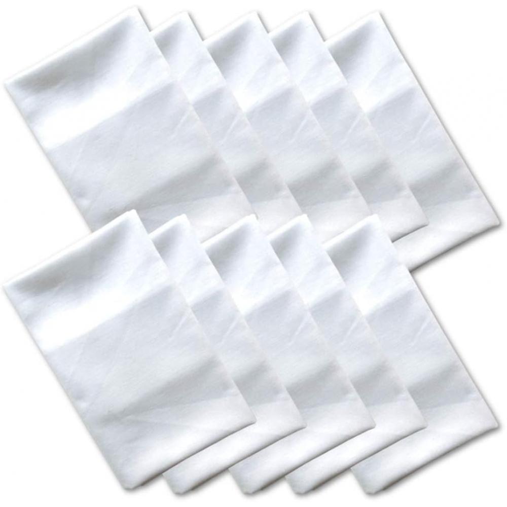 Kokon Tenugui White Plain Sturdy Fabric 10 Sheets  Fray Resistant