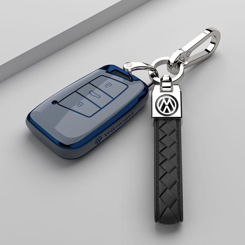 opq1 Soft TPU Car Key Case Cover Holder Shell Bag For VW Volkswagen Passat B8 Tiguan Magotan Protector Keychain Keychain Accessories