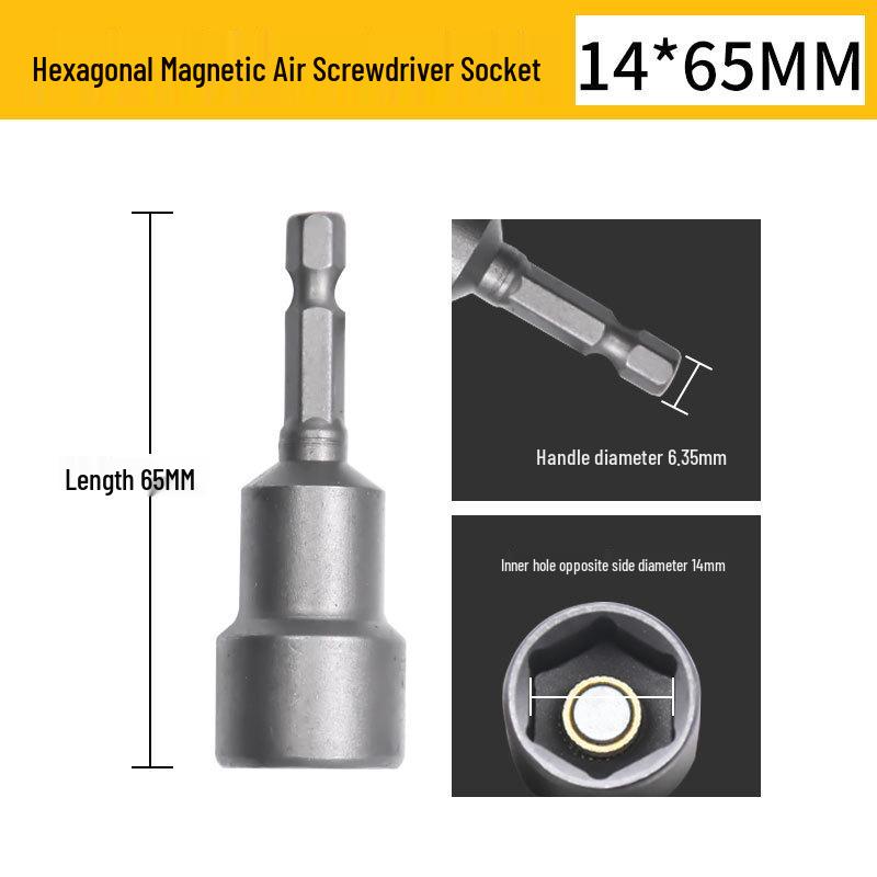 65mm Durable Magnetic Hex Socket Head for Impact Driver with Strong Magnetism