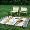 Bohemian Style Outdoor Picnic Blanket With Thick Cotton Linen For Camping And Garden Use