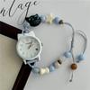 Verstellbares Armbanduhr Perlenarmbanduhren Neue Quarzuhr Damen Mädchen