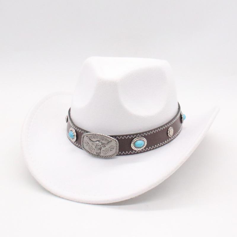 High-End Western Cowboy Hat Vacation Travel Ethnic Style Tibetan Woolen Jazz Top Hat