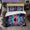 Modello AC Milan 3?Set di biancheria da letto morbido in microfibra con federe per camera da letto
