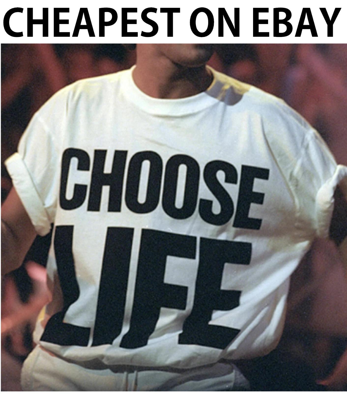 Choose Life Wham Retro 80s 80 s T Shirt XS-3XL fancy dress (CHOOSE LIFE, TSHIRT) 3XL