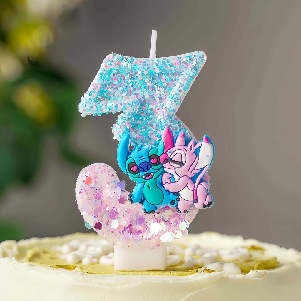 Adorable Cartoon Two-Color Number Birthday Cake Candles for Party Decorations