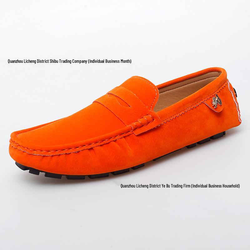 Men's Plus Size Suede Loafers: Lightweight, Slip-on, Formal Business Leather Shoes