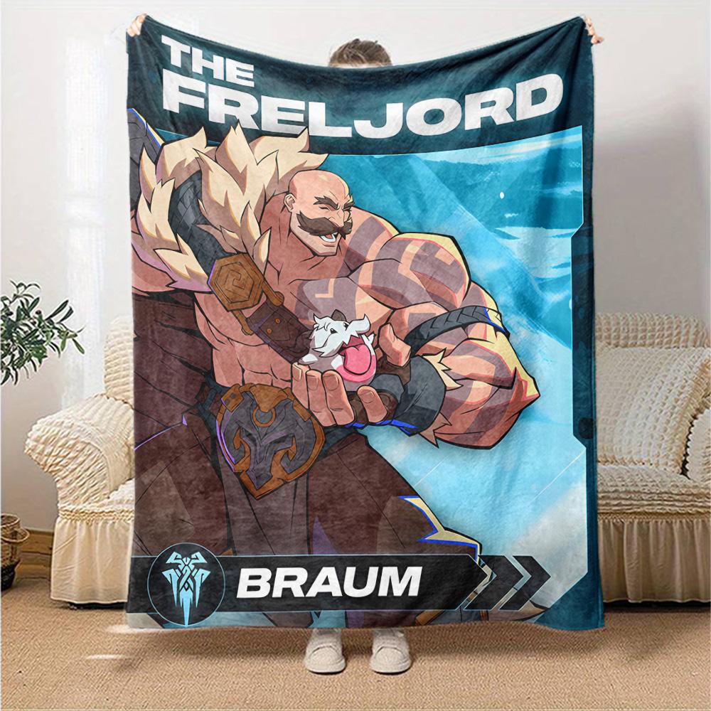 1pc Blanket - League of Legends Print Design,Lightweight Blanket for Sofa,Bed- Soft &Warm,Gift for All Seasons